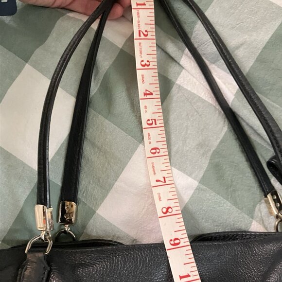 Coach Madison Cafe Carryall Womens Black Pebbled Leather Shoulder Bag Purse - Picture 8 of 16